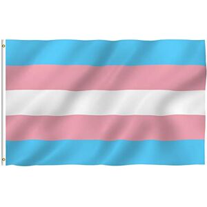 Anley Fly Breeze 3x5 Foot Transgender Flag Cor viva e resistente ao desbotamento UV Cabeçalho de lona e costura dupla Bandeiras transgénero azul rosa poliéster com ilhós Anley Fly Breeze 3x5 Foot Transgender Flag Cor viva e resistente ao desbotamento UV Cabeçalho de lona e costura dupla Bandeiras transgénero azul rosa poliéster com ilhós