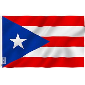Anley Fly Breeze Bandeira de Porto Rico de 3 x 5 pés cor vívida e resistente ao desbotamento UV Cabeçalho de lona e costura dupla Bandeiras nacionais de Porto Rico poliéster Anley Fly Breeze Bandeira de Porto Rico de 3 x 5 pés cor vívida e resistente ao desbotamento UV Cabeçalho de lona e costura dupla Bandeiras nacionais de Porto Rico poliéster