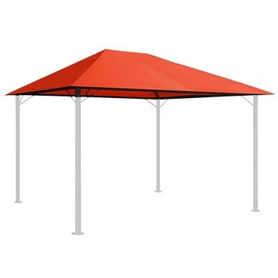 QUICK STAR Teto de substituição para pavilhão, 3 x 4 m, taupe antigo e clássico terracota laranja QUICK STAR Teto de substituição para pavilhão, 3 x 4 m, taupe antigo e clássico terracota laranja