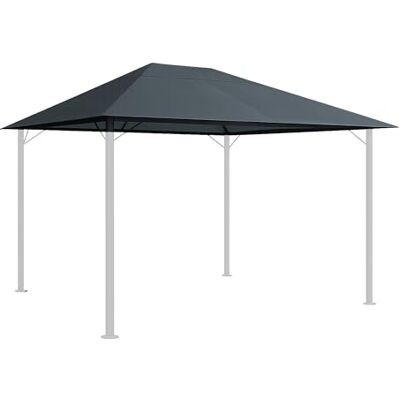 QUICK STAR Teto de substituição para pavilhão, 3 x 4 m, taupe antigo e clássico cinzento QUICK STAR Teto de substituição para pavilhão, 3 x 4 m, taupe antigo e clássico cinzento