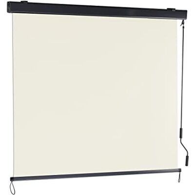 Relaxdays Toldo vertical, 250 x 160 cm, Estore exterior de manivela, proteção contra sol e olhos, varanda, terraço, bege Relaxdays Toldo vertical, 250 x 160 cm, Estore exterior de manivela, proteção contra sol e olhos, varanda, terraço, bege
