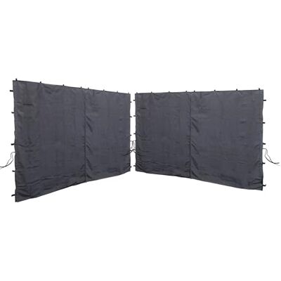 QUICK STAR 2 Painéis Laterais com Zíper 300x195cm para Gazebo 3x3m Pavilhão Lateral Antracite RAL 7012 QUICK STAR 2 Painéis Laterais com Zíper 300x195cm para Gazebo 3x3m Pavilhão Lateral Antracite RAL 7012
