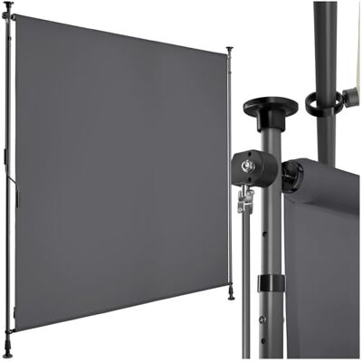 tectake ® Toldo vertical exterior com manivela, Estores exteriores jardim e terraço exterior, Toldos exterior terraço, Estrutura de aço, Tecido de toldo impermeável, Toldos jardim 150x310 cm Cinzento tectake ® Toldo vertical exterior com manivela, Estores exteriores jardim e terraço exterior, Toldos exterior terraço, Estrutura de aço, Tecido de toldo impermeável, Toldos jardim 150x310 cm Cinzento