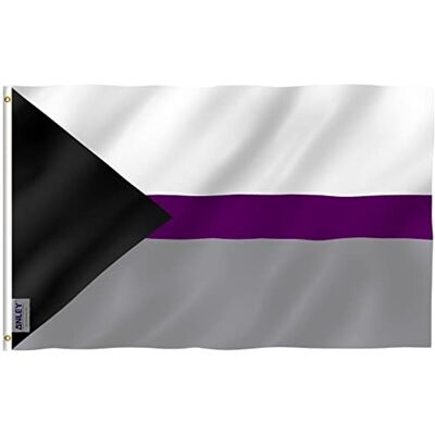 Anley Fly Breeze Bandeira do orgulho semissexual de 3 x 5 pés cor viva e resistente ao desbotamento UV Cabeçalho de lona e costura dupla bandeira do orgulho semissexual com arruelas Anley Fly Breeze Bandeira do orgulho semissexual de 3 x 5 pés cor viva e resistente ao desbotamento UV Cabeçalho de lona e costura dupla bandeira do orgulho semissexual com arruelas