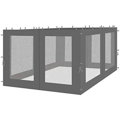QUICK STAR 4 Pannelli Laterali com Zanzariera, 300 x 195 cm, antracite per Gazebo 3 x 3 m QUICK STAR 4 Pannelli Laterali com Zanzariera, 300 x 195 cm, antracite per Gazebo 3 x 3 m