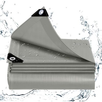 WOLTU Lona impermeável exterior, 1,5 x 2 m, de PE de 140 g/m², tela protetora resistente a intempéries e raios UV, para jardim, piscina e reboque, cinzento WOLTU Lona impermeável exterior, 1,5 x 2 m, de PE de 140 g/m², tela protetora resistente a intempéries e raios UV, para jardim, piscina e reboque, cinzento