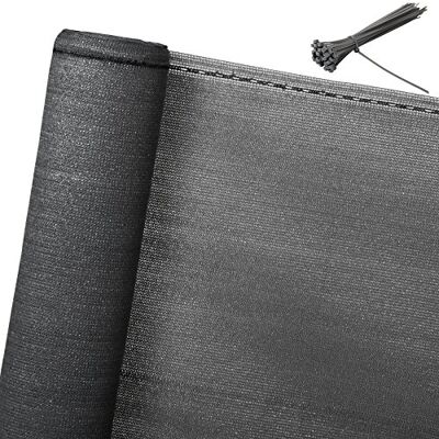 WOLTU Ecrã de privacidade 1,5 x 6 m, ecrã HDPE de 150 g/m² para varanda, jardim, proteção de privacidade cortável, resistente ao vento e poeira, proteção UV, antracite WOLTU Ecrã de privacidade 1,5 x 6 m, ecrã HDPE de 150 g/m² para varanda, jardim, proteção de privacidade cortável, resistente ao vento e poeira, proteção UV, antracite