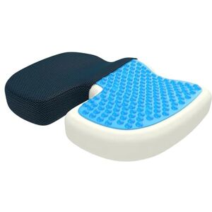 bonmedico Almofada ortopédica viscoelástico com gel, assento ergonómico para cadeira de escritório, carro, casa, jogos e leitura, capa lavável antiderrapante, padrão preto Mesh bonmedico Almofada ortopédica viscoelástico com gel, assento ergonómico para cadeira de escritório, carro, casa, jogos e leitura, capa lavável antiderrapante, padrão preto Mesh