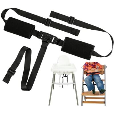 Your Day Mate Arnês de segurança para cadeira alta com almofadas de cinto, 1 conjunto, compatível com IKEA ANTILOP e IKEA LANGUR, sistema de arnês de 3 pontos para cadeiras infantis Your Day Mate Arnês de segurança para cadeira alta com almofadas de cinto, 1 conjunto, compatível com IKEA ANTILOP e IKEA LANGUR, sistema de arnês de 3 pontos para cadeiras infantis