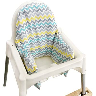ZARPMA Capa interior de almofada insuflável compatível com cadeira alta IKEA Antilop (apenas capa) (onda colorida) ZARPMA Capa interior de almofada insuflável compatível com cadeira alta IKEA Antilop (apenas capa) (onda colorida)