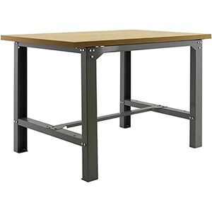 Simon Rack Banco de trabalho oficina, capacidade de carga 600 kg, 865 x 1200 x 750 mm, mesa de trabalho, cinzento/madeira Mdf BT6 Simon Rack Banco de trabalho oficina, capacidade de carga 600 kg, 865 x 1200 x 750 mm, mesa de trabalho, cinzento/madeira Mdf BT6