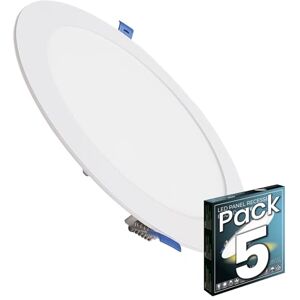 AToMANT SL - Conjunto de 5 Painéis LED Embutidos Redondos 20W - LED Downlight AToMANT SL - Conjunto de 5 Painéis LED Embutidos Redondos 20W - LED Downlight