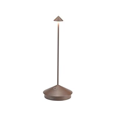 Zafferano , Pina, Candeeiro de Mesa Recarregável e Sem Fios com Controlo Táctil, Adequado como Candeeiro de Exterior, Atenuador, 2200-3000 K, Altura 29 cm, Cor Corten Zafferano , Pina, Candeeiro de Mesa Recarregável e Sem Fios com Controlo Táctil, Adequado como Candeeiro de Exterior, Atenuador, 2200-3000 K, Altura 29 cm, Cor Corten