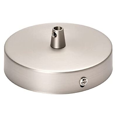 Orion Cobertura para dossel (diâmetro de 100 mm), altura 24 mm, dossel para candeeiro pendente, canopy com pinça de metal, aço inoxidável, prateado mate Orion Cobertura para dossel (diâmetro de 100 mm), altura 24 mm, dossel para candeeiro pendente, canopy com pinça de metal, aço inoxidável, prateado mate