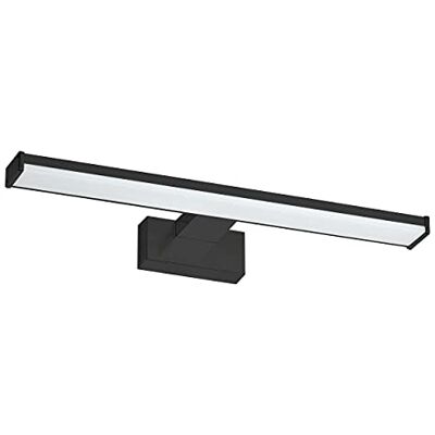 Oktaplex lighting , Aplique espelho casa de banho, IP44, 8W, 3000K, 570lm, candeeiro de casa de banho com luz branca quente, 40 cm, preto Oktaplex lighting , Aplique espelho casa de banho, IP44, 8W, 3000K, 570lm, candeeiro de casa de banho com luz branca quente, 40 cm, preto