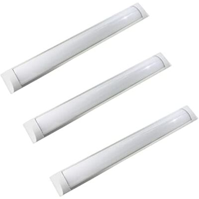 Jandei Pack 3x Tela Luminária LED Integrada, 36W, Comprimento 120 cm, Luminosidade 4000 Lúmenes, Cor Branco Neutro 4200K, 120º de iluminação Jandei Pack 3x Tela Luminária LED Integrada, 36W, Comprimento 120 cm, Luminosidade 4000 Lúmenes, Cor Branco Neutro 4200K, 120º de iluminação