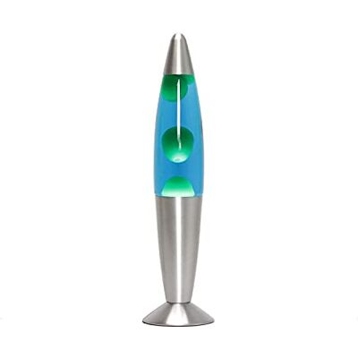 Licht-Erlebnisse Candeeiro de lava azul verde, 36 cm, lâmpada incluída, G9 25 W com interruptor de cabo, ideia de presente de Natal, pequeno candeeiro de lava retro, mini candeeiro de lava Licht-Erlebnisse Candeeiro de lava azul verde, 36 cm, lâmpada incluída, G9 25 W com interruptor de cabo, ideia de presente de Natal, pequeno candeeiro de lava retro, mini candeeiro de lava