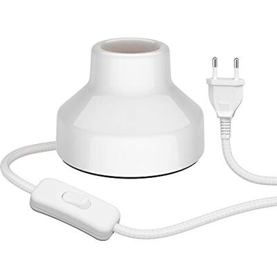 ledscom.de Candeeiro de mesa TIX, interruptor, porcelana, branco, 1x E27 máx. 300W ledscom.de Candeeiro de mesa TIX, interruptor, porcelana, branco, 1x E27 máx. 300W