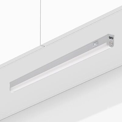 Oktaplex lighting Oktaplex Riga Candeeiro LED para debaixo de móveis de cozinha, luz branca neutra, 4000 K, 54 cm, barra de luz de 230 V, expansível, 840 lúmens, 8,8 W, com interruptor Oktaplex lighting Oktaplex Riga Candeeiro LED para debaixo de móveis de cozinha, luz branca neutra, 4000 K, 54 cm, barra de luz de 230 V, expansível, 840 lúmens, 8,8 W, com interruptor