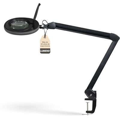 LUMENO 7218SWIII - Lâmpada de aumento com LED, lente de cristal Ø 125 mm LUMENO 7218SWIII - Lâmpada de aumento com LED, lente de cristal Ø 125 mm