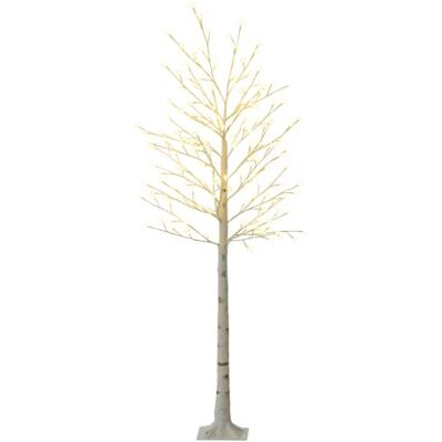 HOMCOM Árbol de Cerezo Artificial 180 cm Lámpara de Árbol con Base Blanco 180 Luzes LED brancas quentes, luz ajustável em 3 modos, decoração de Natal para interiores e exteriores HOMCOM Árbol de Cerezo Artificial 180 cm Lámpara de Árbol con Base Blanco 180 Luzes LED brancas quentes, luz ajustável em 3 modos, decoração de Natal para interiores e exteriores