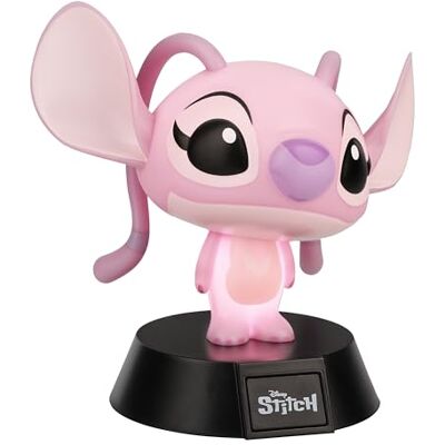 Paladone Disney Angel Mini Icon Light, lâmpada LED oficial licenciada da Lilo & Stitch para quartos de crianças, casa, secretária, presente colecionável com pilhas para fãs de cinema Paladone Disney Angel Mini Icon Light, lâmpada LED oficial licenciada da Lilo & Stitch para quartos de crianças, casa, secretária, presente colecionável com pilhas para fãs de cinema