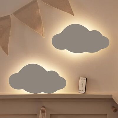 Lights4fun Conjunto de 2 luzes LED para quarto, luz noturna com comando remoto, recarregáveis, para quarto infantil, candeeiro de parede, candeeiro de noite para quarto infantil, luz noturna Lights4fun Conjunto de 2 luzes LED para quarto, luz noturna com comando remoto, recarregáveis, para quarto infantil, candeeiro de parede, candeeiro de noite para quarto infantil, luz noturna