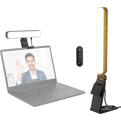 NEEWER Barra de luz para monitor básico de 6 W com suporte/controlo remoto Candeeiro LED L10 bicolor regulável, iluminação para mesa escritório em casa, videoconferências, computador portátil, câmara NEEWER Barra de luz para monitor básico de 6 W com suporte/controlo remoto Candeeiro LED L10 bicolor regulável, iluminação para mesa escritório em casa, videoconferências, computador portátil, câmara
