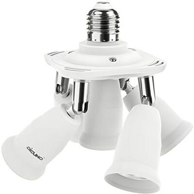 DiCUNO 5 em 1 adaptador de tomada E27, E27 lâmpadas LED porta-lâmpadas, normal converter encufe do lustre com 360 graus de flexão ajustável em 180 graus DiCUNO 5 em 1 adaptador de tomada E27, E27 lâmpadas LED porta-lâmpadas, normal converter encufe do lustre com 360 graus de flexão ajustável em 180 graus