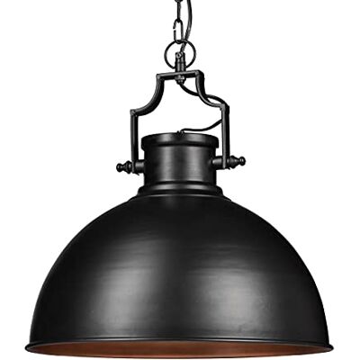 Relaxdays Candeeiro de teto redondo grande industrial, ferro, preto, 155 x 40,5 x 40,5 cm Relaxdays Candeeiro de teto redondo grande industrial, ferro, preto, 155 x 40,5 x 40,5 cm