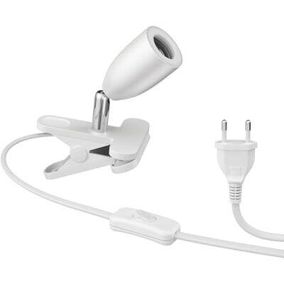 ledscom.de Candeeiro de pinça LIK, branco mate, 1 x E27 máx. 60W ledscom.de Candeeiro de pinça LIK, branco mate, 1 x E27 máx. 60W