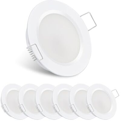 acegoo Foco LED Encastrável Teto 12V Downlight Regulável 2,5W Branco 3000K, 6 Peças IP64 Painel Redondo Extraplano Iluminação, para Autocaravana Caravana Barco Camião Cozinha Casa de Banho Móveis acegoo Foco LED Encastrável Teto 12V Downlight Regulável 2,5W Branco 3000K, 6 Peças IP64 Painel Redondo Extraplano Iluminação, para Autocaravana Caravana Barco Camião Cozinha Casa de Banho Móveis