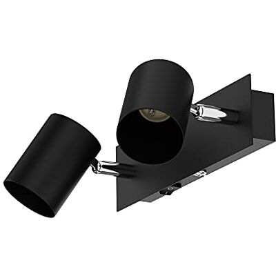 ledscom.de Aplique WAIKA, 2 luzes, interruptor, preto fosco, angular, 2x GU10 máx. 60W ledscom.de Aplique WAIKA, 2 luzes, interruptor, preto fosco, angular, 2x GU10 máx. 60W