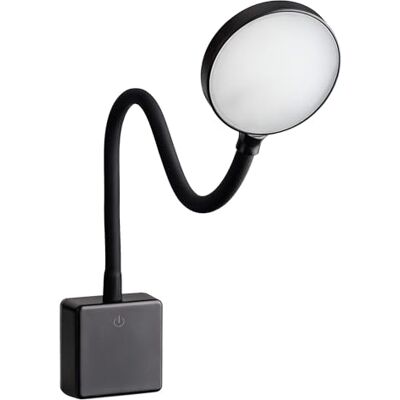 SEBSON ® Candeeiro Encaixe Parede LED Preto, Luz Leitura Regulável, Luz Noturna Flexível, 4W branco neutro 4000K, Aplique Parede Candeeiro de Noite SEBSON ® Candeeiro Encaixe Parede LED Preto, Luz Leitura Regulável, Luz Noturna Flexível, 4W branco neutro 4000K, Aplique Parede Candeeiro de Noite