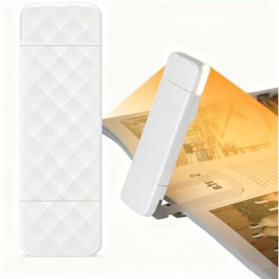Aigostar Luz de leitura, candeeiro de leitura com 3 modos de cor e 5 níveis de brilho reguláveis, recarregável USB, bateria de 80 horas de duração, ajustável, branca, presente para amantes de leitura Aigostar Luz de leitura, candeeiro de leitura com 3 modos de cor e 5 níveis de brilho reguláveis, recarregável USB, bateria de 80 horas de duração, ajustável, branca, presente para amantes de leitura