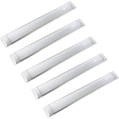 Jandei Pack 5x Tela Luminária LED Integrada, 36W, Comprimento 120 cm, Luminosidade 4000 Lúmenes, Cor Branco Frio 6500K, 120º de iluminação Jandei Pack 5x Tela Luminária LED Integrada, 36W, Comprimento 120 cm, Luminosidade 4000 Lúmenes, Cor Branco Frio 6500K, 120º de iluminação