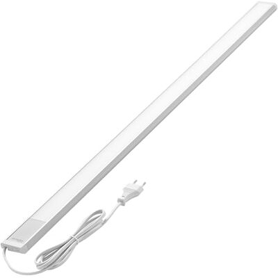Oktaplex lighting Oktaplex Riva luz LED plana sob o armário de cozinha 1110lm branco quente 90cm luz sob o armário prata com interruptor Luz de cozinha 15W 230V Oktaplex lighting Oktaplex Riva luz LED plana sob o armário de cozinha 1110lm branco quente 90cm luz sob o armário prata com interruptor Luz de cozinha 15W 230V