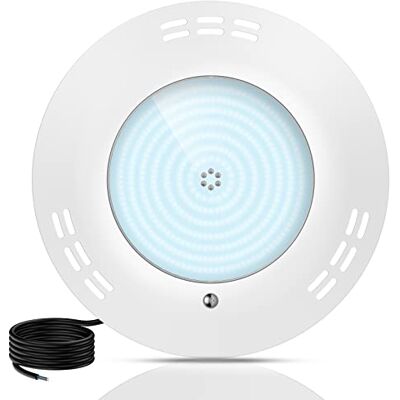 LyLmLe Foco LED piscina com enchimento de resina, 35 W lâmpada de piscina para superfície extraplana (Equivalente 300 W lâmpada de halogéneo), 3500 lm, ângulo 140 °, IP68 impermeável, 12 V AC/DC, 6000 LyLmLe Foco LED piscina com enchimento de resina, 35 W lâmpada de piscina para superfície extraplana (Equivalente 300 W lâmpada de halogéneo), 3500 lm, ângulo 140 °, IP68 impermeável, 12 V AC/DC, 6000