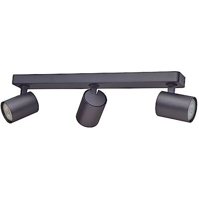 Oktaplex lighting Oktaplex Bora foco de teto 3 flame GU10 LED spot bar 45 cm 230 V spot luz foco orientável candeeiro de teto preto Oktaplex lighting Oktaplex Bora foco de teto 3 flame GU10 LED spot bar 45 cm 230 V spot luz foco orientável candeeiro de teto preto