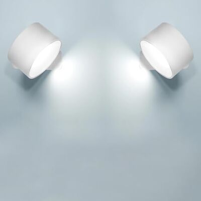 Anmossi Candeeiro de parede LED, 2 Peças, Aplique de Parede Interior com Bateria de Carregamento USB, 3 Cores e 3 Níveis de Brilho Focos, 360 ° Giratório de Controle por Toque Candeeiros de Parede Sem Anmossi Candeeiro de parede LED, 2 Peças, Aplique de Parede Interior com Bateria de Carregamento USB, 3 Cores e 3 Níveis de Brilho Focos, 360 ° Giratório de Controle por Toque Candeeiros de Parede Sem