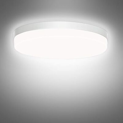 Ouyulong Candeeiro de Teto LED 36W Branco Frio Plafon Cozinha LED Redondo 23CM, Impermeável IP54 4250LM Candeeiro LED Teto para Varanda Casa de Banho Quarto Corredor Sala Garagem Ouyulong Candeeiro de Teto LED 36W Branco Frio Plafon Cozinha LED Redondo 23CM, Impermeável IP54 4250LM Candeeiro LED Teto para Varanda Casa de Banho Quarto Corredor Sala Garagem