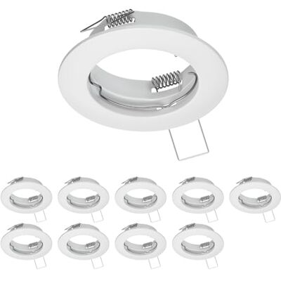 ledscom.de 10 unidades. Moldura embutida no teto FERE, redondo, branco mate ledscom.de 10 unidades. Moldura embutida no teto FERE, redondo, branco mate