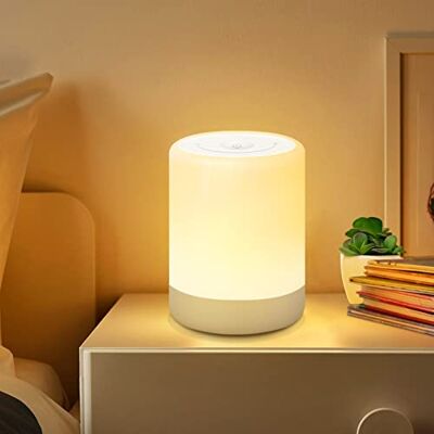 SOLIDEE Luz de presença infantil LED, candeeiro de bebé regulável tátil para quarto, com modo de luz quente, sete modos de grau de cor, recarregável por USB, presente para crianças / adulto SOLIDEE Luz de presença infantil LED, candeeiro de bebé regulável tátil para quarto, com modo de luz quente, sete modos de grau de cor, recarregável por USB, presente para crianças / adulto