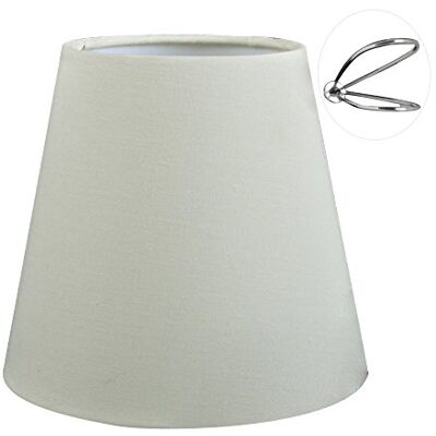 Eastlion 5.5" Clip em Tecido Abajur de Lustre Abajur de Candeeiro de Mesa Pequeno, Bege Eastlion 5.5" Clip em Tecido Abajur de Lustre Abajur de Candeeiro de Mesa Pequeno, Bege