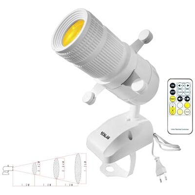 SENLAN Foco LED Shapeable com suporte ajustável, para galeria, Muserm, concerto, palco (branco) SENLAN Foco LED Shapeable com suporte ajustável, para galeria, Muserm, concerto, palco (branco)
