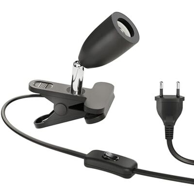 ledscom.de Candeeiro de pinça LIK, interruptor, preto mate, 1 x E27 máx. 60W ledscom.de Candeeiro de pinça LIK, interruptor, preto mate, 1 x E27 máx. 60W