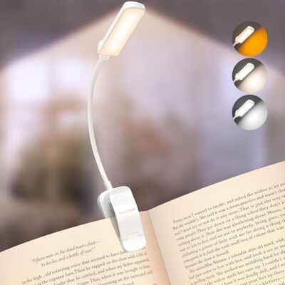 Glocusent Luz de leitura para livros, 13 LED, 20 LED, recarregável USB-C 120 horas, 120 H, portátil, modo Sos, ajuste flexível, pinça estável, para crianças e leitura noturna Glocusent Luz de leitura para livros, 13 LED, 20 LED, recarregável USB-C 120 horas, 120 H, portátil, modo Sos, ajuste flexível, pinça estável, para crianças e leitura noturna