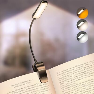 Glocusent Luz de leitura para livros, 13 LED, 20 LED, recarregável USB-C 120 horas, 120 H, portátil, modo Sos, ajuste flexível, pinça estável, para crianças e leitura noturna Glocusent Luz de leitura para livros, 13 LED, 20 LED, recarregável USB-C 120 horas, 120 H, portátil, modo Sos, ajuste flexível, pinça estável, para crianças e leitura noturna