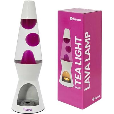 Fisura Candeeiro de lava com vela, sem eletricidade, rosa e branco, ecológico. Presente original. 29 cm x 8,5 cm. (vela não incluída) Fisura Candeeiro de lava com vela, sem eletricidade, rosa e branco, ecológico. Presente original. 29 cm x 8,5 cm. (vela não incluída)