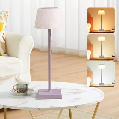 Aigostar Candeeiro de mesa sem fios recarregável USB, candeeiro de mesa tátil regulável, 3 modos de cor, candeeiro de noite IP54 impermeável para interior e exterior, quarto roxo Aigostar Candeeiro de mesa sem fios recarregável USB, candeeiro de mesa tátil regulável, 3 modos de cor, candeeiro de noite IP54 impermeável para interior e exterior, quarto roxo
